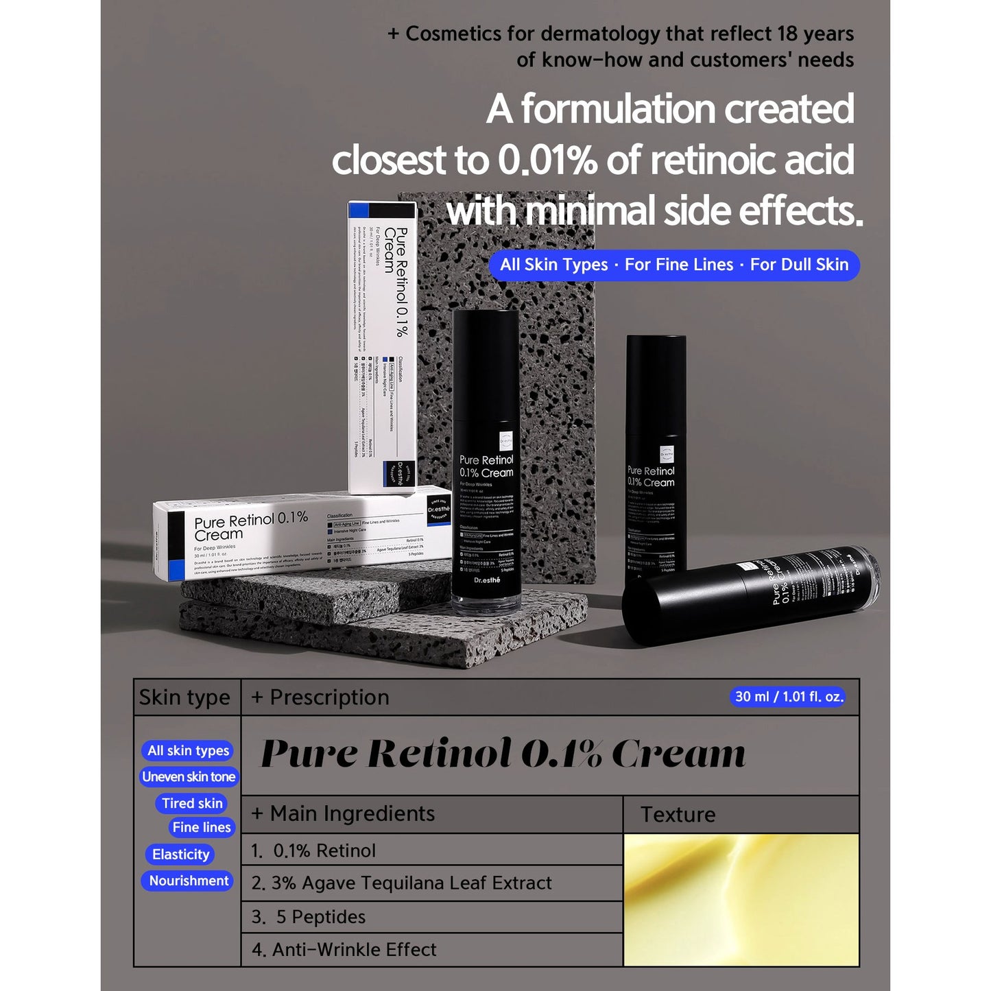 Pure Retinol 0.1% Cream 30mL
