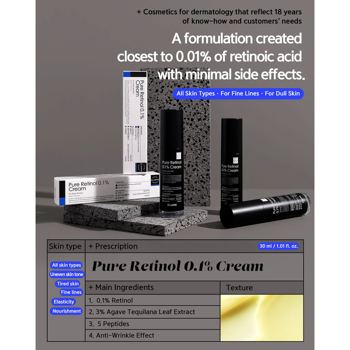 Pure Retinol 0.1% Cream 30mL